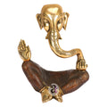 ARTVARKO Brass Trunk Ganesha Idol for Home Decor Office Desk Diwali Gift Pooja House Entrance Good Luck 8 Inches