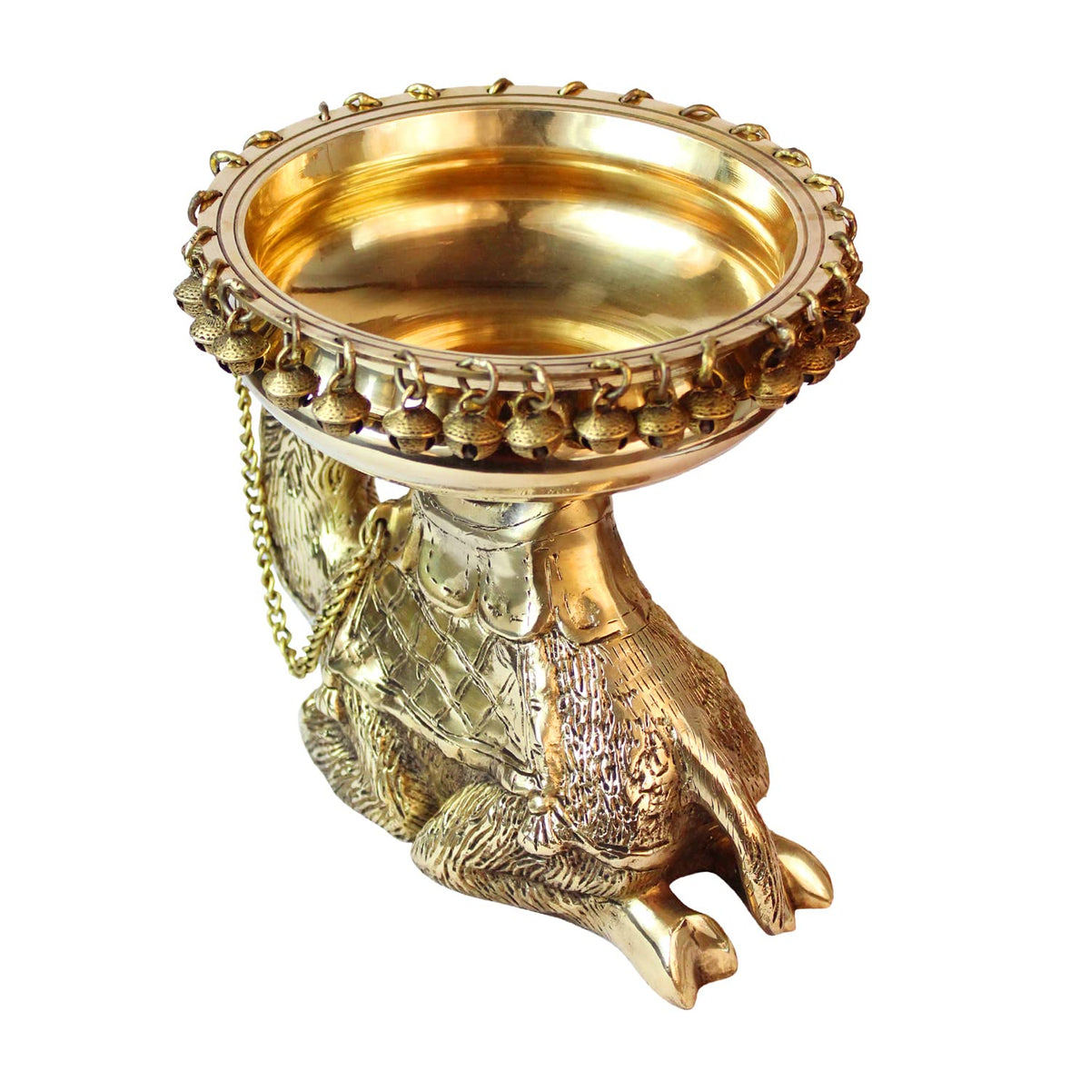 ARTVARKO Brass Urli Ethnic Traditional Camel Urli Decorative Flowers Floating Floral Candles Bowl for Home Office Decor Gift11 Inch