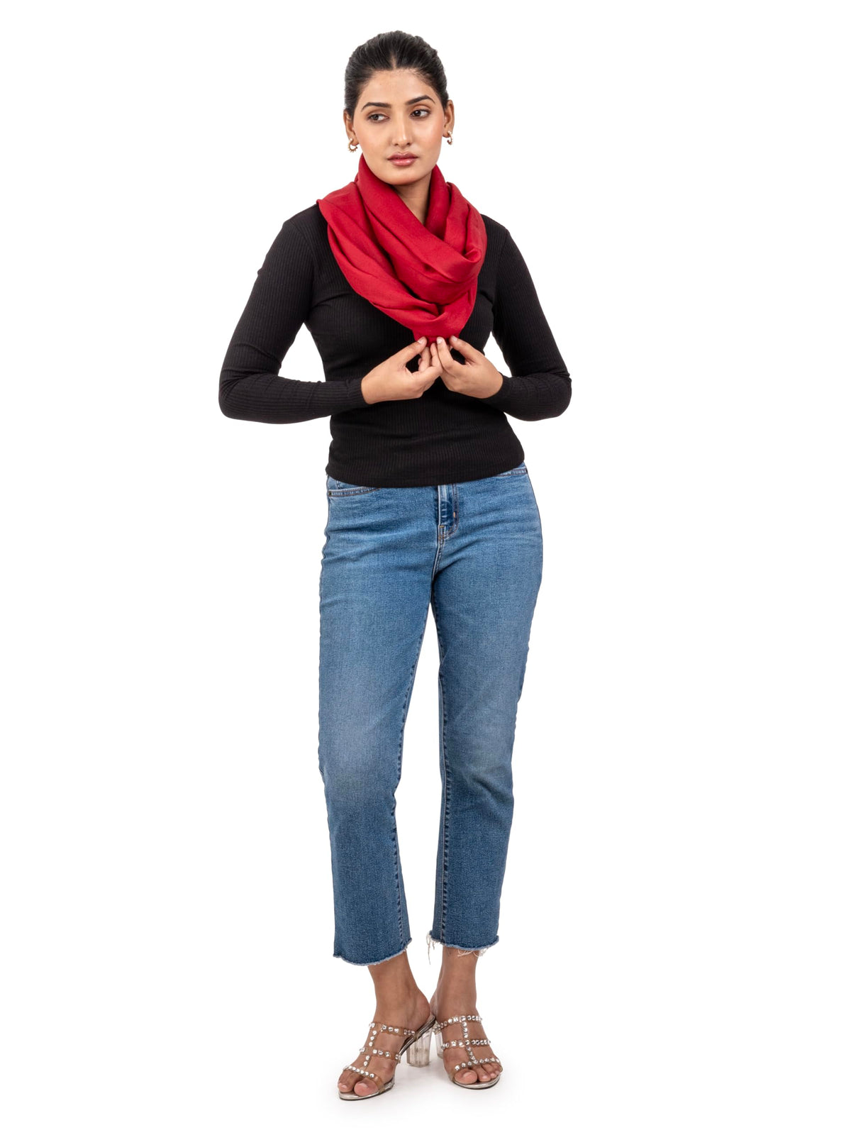 Naureen Women Luxurious Classic Plain Shawl, Warm and Soft, 40x80 inch, Unisex Colors