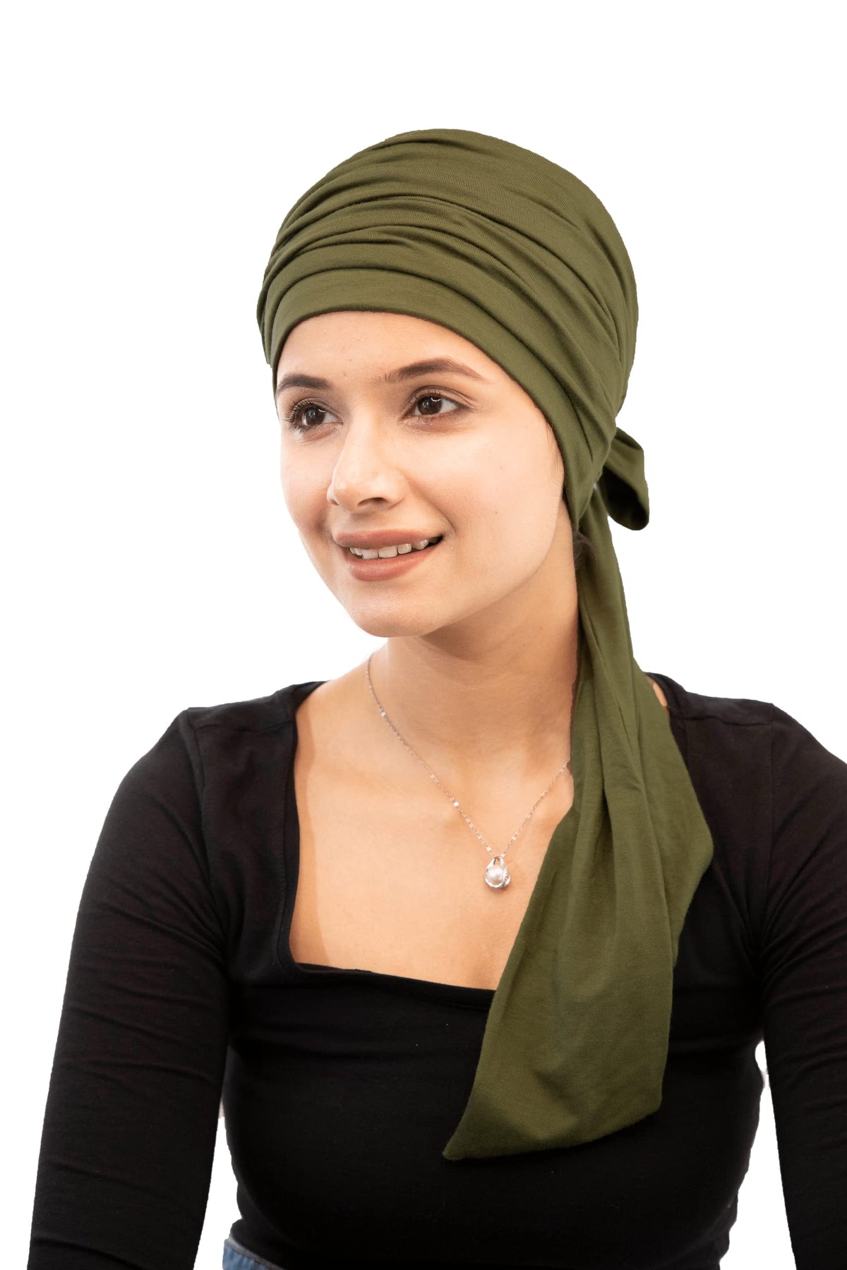 The Headscarves Women's Bamboo Viscose Prana Scarf (HS131_Chive)