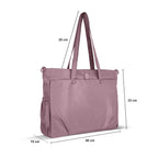 Premium Large Capacity Everyday Tote Bag for Women with Zipper Closure and Multi Pocket Storage (PINK)