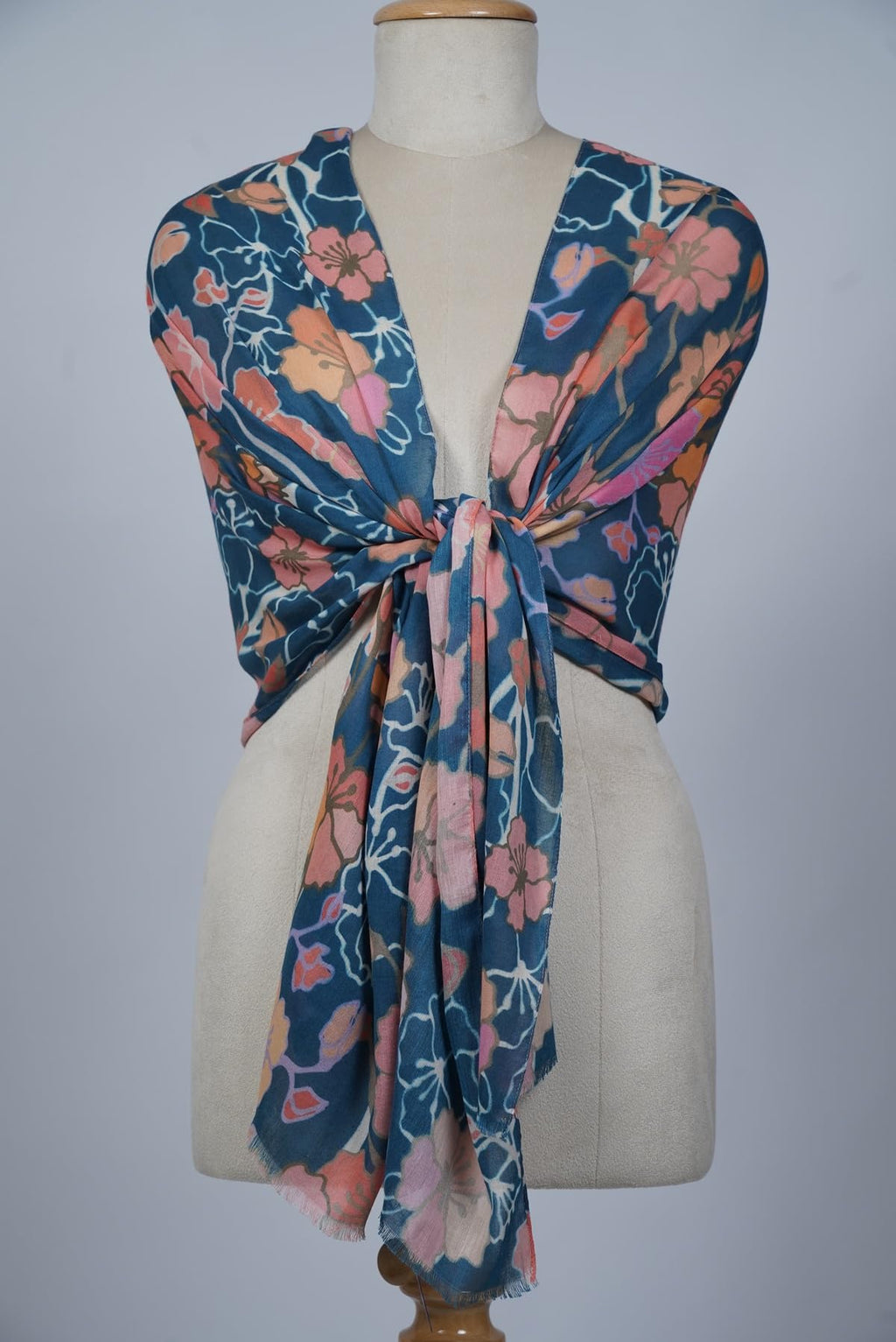 VIC Cotton Modal Digital Print Scarf for Women | Digital Print Designer Stole | Soft Lightweight Luxury Wrap | Premium Cotton Modal Blend | 55 x 170 cm | VIC-SM-DP5517 (Floral Elegance)