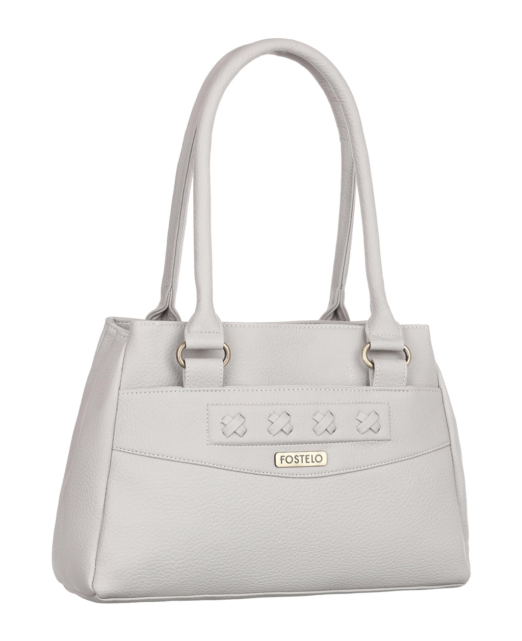 Fostelo Women's Maria Satchel Tote Handbag for Women | Ladies Purse | Stylish Shoulder Bag | Gift For Women | Grey