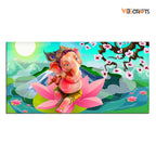 VIBECRAFTS Canvas Paintings for Living Room Drawing Room Ganesha Playing Flute Canvas Wall Painting Fitted With Wooden Frame For Home | Office | Living Room | Gift (PTVCH_2486)