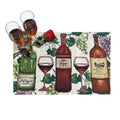PRAKARTIK BY INDUARTS Wine Theme Eco-Friendly Cotton Dining Table mats – Reusable, Machine Washable, Everyday Use Multicolor Rectangular Placemats, Set of 4 (33x47 cm) Kafalo