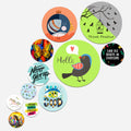 Artvibes Find The Beauty in Everyday Round Shape MDF Wooden Wall Decor Items | Quotes Decor Item | Wall Accent | Office Decor | Wall Art Print | Inspirational quotes | Gift Items (WPS_117N), Set of 11