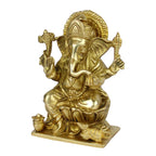 ARTVARKO Brass Ganesha Idol Statue Murti Lord Ganesh Ganpati Kalash Idols for Home Entrance Decor Pooja Room Temple Mandir Diwali Decoration Gifts 6 Inch