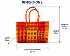 Handmade Modern Wire Basket Multipurpose Grocery Koodai (red and yellow)