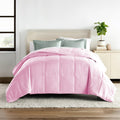 ALISHIBA CASA Hotel Collection 150 GSM All Season Comforter Double Bed AC Blanket/Quilt/Rajai Soft & Breathable Microfiber Lightweight (90 X 100 Inches) - Double Bed Comforter - Baby Pink Color Kafalo