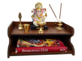 HOMEWEY DECOR Wooden Home Temple Handcrafted Support Heavy Idols Luxurious Finish Pooja Mandir for Home and Office Wall Mount for Pooja Room (STB04-04DM-1)