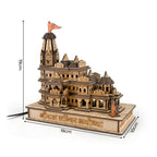 Radha Madhav Toys Ayodhya Ram Mandir Wooden Model with LED Light (19 x 18 x 10 cm) | |Ram Mandir Dummy Model | Ayodhya Temple Replica Gift & Decorative Showpiece for Home and Office