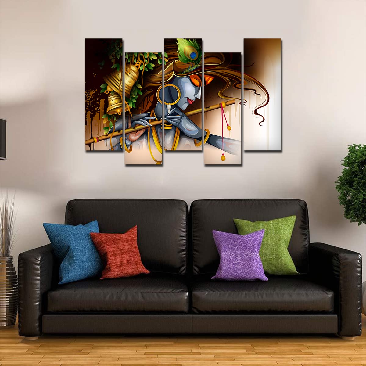 VIBECRAFTS 5 Piece Premium Wall Painting For Home|Office|Living Room|Gift (PTVC5Pcs3_7505) (Multi 2)