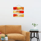 Artvibes Gayatri Mantra Divine Wood Wall Hanger for Home Decor | Spiritual Decor Items | Sanskrit Mantra Wall Art | Wall Illustrations | Auspicious Art Print| Stylish Modern Decor Item(WH_5302N)