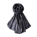 FAHABO Scarf Woman Premium Self-Woven Satin Silk Scarves | Hijab Scarf | Headscarf | Neck Scarf | Stoles | Wraps (Spider Black)