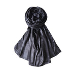 FAHABO Scarf Woman Premium Self-Woven Satin Silk Scarves | Hijab Scarf | Headscarf | Neck Scarf | Stoles | Wraps (Spider Black)