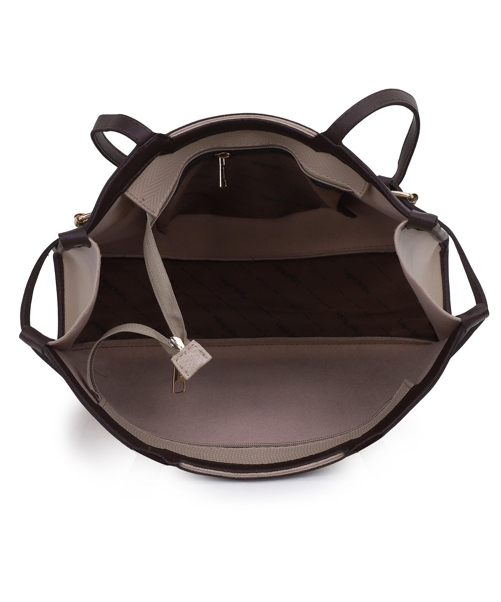 LEGAL BRIBE Stylish Buckle Tote Bag (Cream)