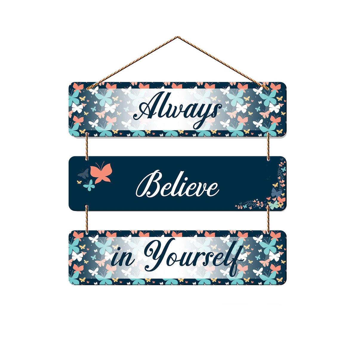 Artvibes Always Believe in Yourself Decorative Wall Art | Quotes Decor Item | Motivational Wall Decor | Wall Accent | Graphic Art | Gift Items | Office Wall Decoration Items (WH_5311N)