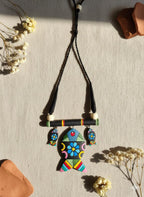 Terracotta Jewellery Set for Women – Handmade Multicolor Fish Design Necklace with Matching Earrings | Ethnic Tribal Boho Statement Jewellery