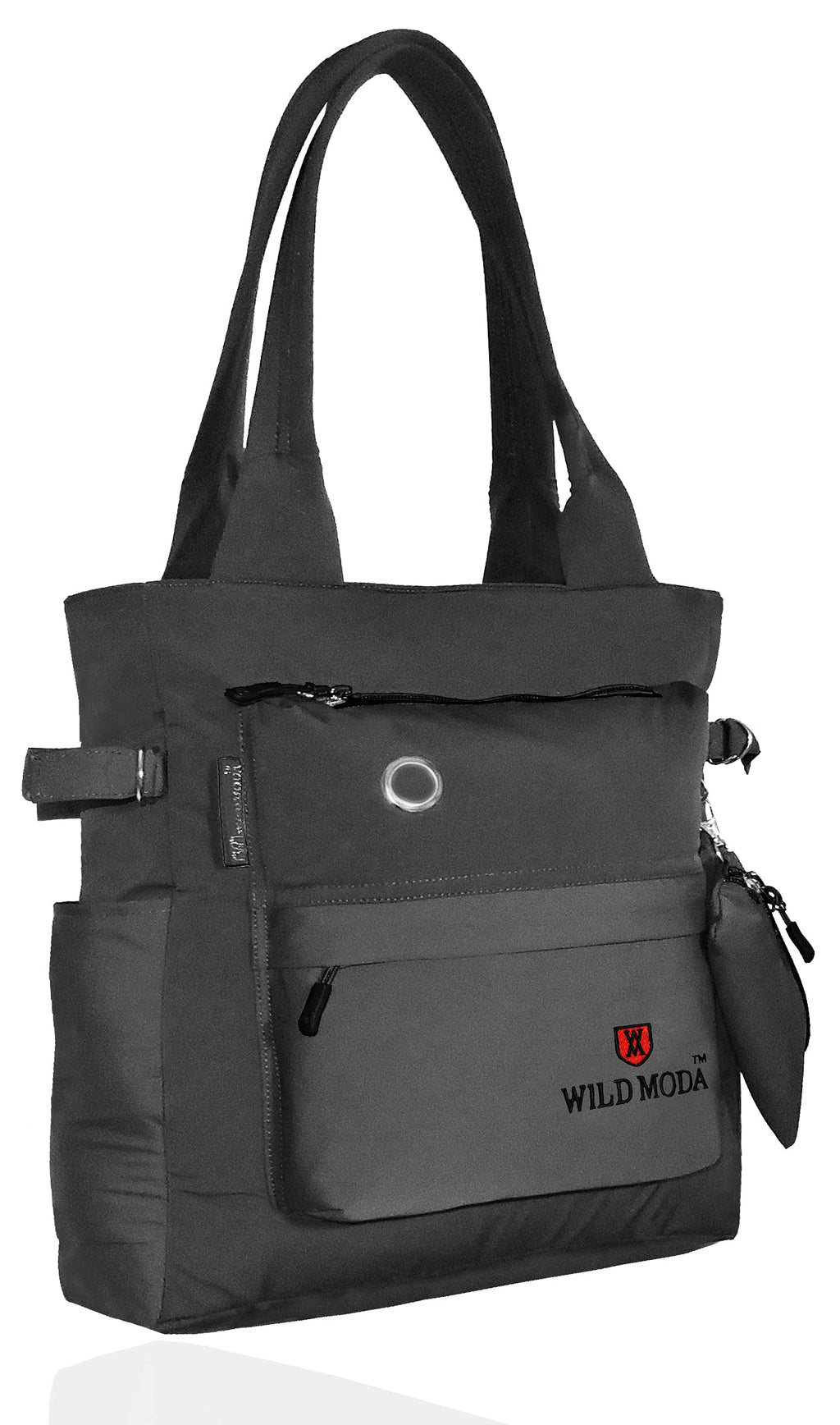 WILD MODA College and Office Tote Bag for Girls and Women (Grey)