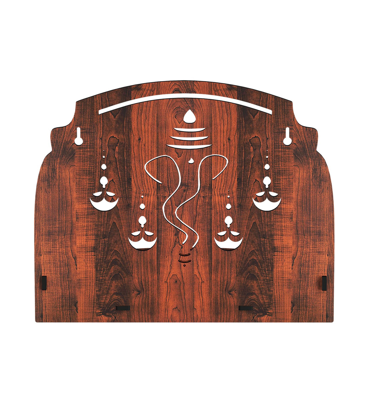 RANDOM Beautiful Wooden Puja Stand/Shelf for Home Puja Mandir for Home Temple for Home and Office Puja Mandir for Living Room Wall Mounted Brown - RPJS-009
