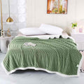 Reexplore Super Soft Light Weight Double Bed King Size All Seasons Sherpa Double Bed Blanket for Kids, Teenagers & Adults (200 x 230 cm, 78 x 90 Inches) (Grass Green)| TC - 250 Kafalo