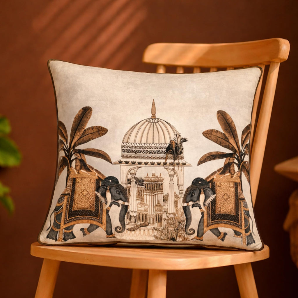 ELORA Soft Cushion Covers[16 * 16 in] (2, Heritage Ivory)