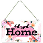 Artvibes Blessed Home Decorative Wall Art MDF Wooden Wall Hanger for Living Room | Quotes Decor Item | Home Quotes Wall Art | Modern Decor Item | Wall Poster | Mdf Wall Decoration for Office(WH_3510N)