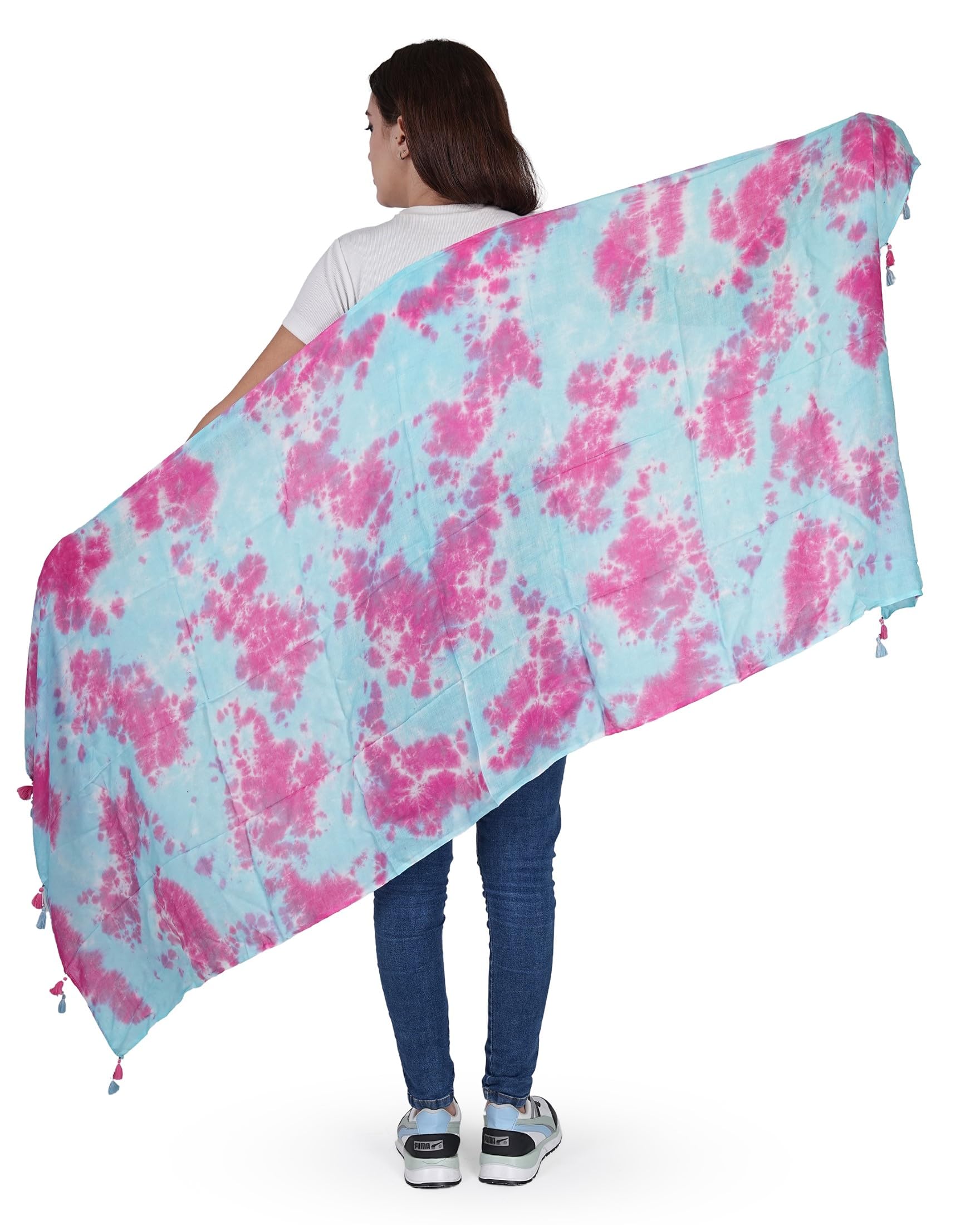 PALATT Cotton Scarf for Women | Lightweight Summer Stole for Women | Soft Breathable Ladies Scarf | Size 70 x 180 cm