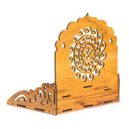 EXPRO Wooden Wall Mounted Pooja Mandir for Home & Office, Wooden Temple for Home Decor Hanging Pooja Stand for Idols | Home Temple | Height: 28 | DIY (Do-It-Yourself) | OM Design 3