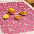 Waterproof Food Mat for Bed | Reversible Bed Server for Home, Kitchen & Living Room (Peach) Kafalo