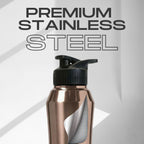 Speedex Stainless Steel Water Bottle 1 Ltr, Leak Proof Sipper Cap, BIS Approved 1000 ml Metal Bottle For Daily, Office, School, Gym, Travel Use for Men, Women, Kids, Adults, Copper Gold, Set of 4