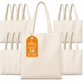 NYALA Plain Cotton Tote Bag, 12x14 In for Grocery, Craft, DIY Painting