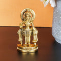 ARTVARKO Brass Hanuman Standing Idol Statue God Bajrangbali Bhagwan Sankat Mochan Murti Small Size 3 Inch