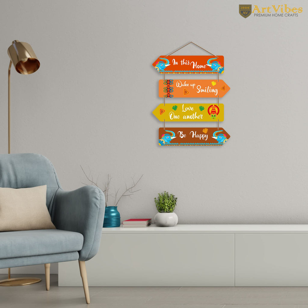 Artvibes In This Home Love One Another MDF Wooden Wall Art for Home Decor For Living Room | Office | Quotes Decor Item | Home Quotes Wall Hanging | Modern Decor Items | Wall Poster(WH_4412N)