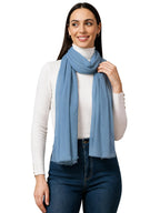 Ravaiyaa Women Solid Chiffon Scarves With Lace Border | Women Lightweight Breathable Solid Color Soft Chiffon Long Fashion Scarves Sun-proof Shawls Wrap (Light Grey)