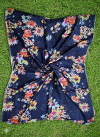 Fabtone Women’s Scarf/Stole | Navy Blue Floral Print | Soft Lightweight Fabric | 70x180 cm | All-Season Fashion Accessory | Stylish Women’s Wrap | Dust & Sun Protection