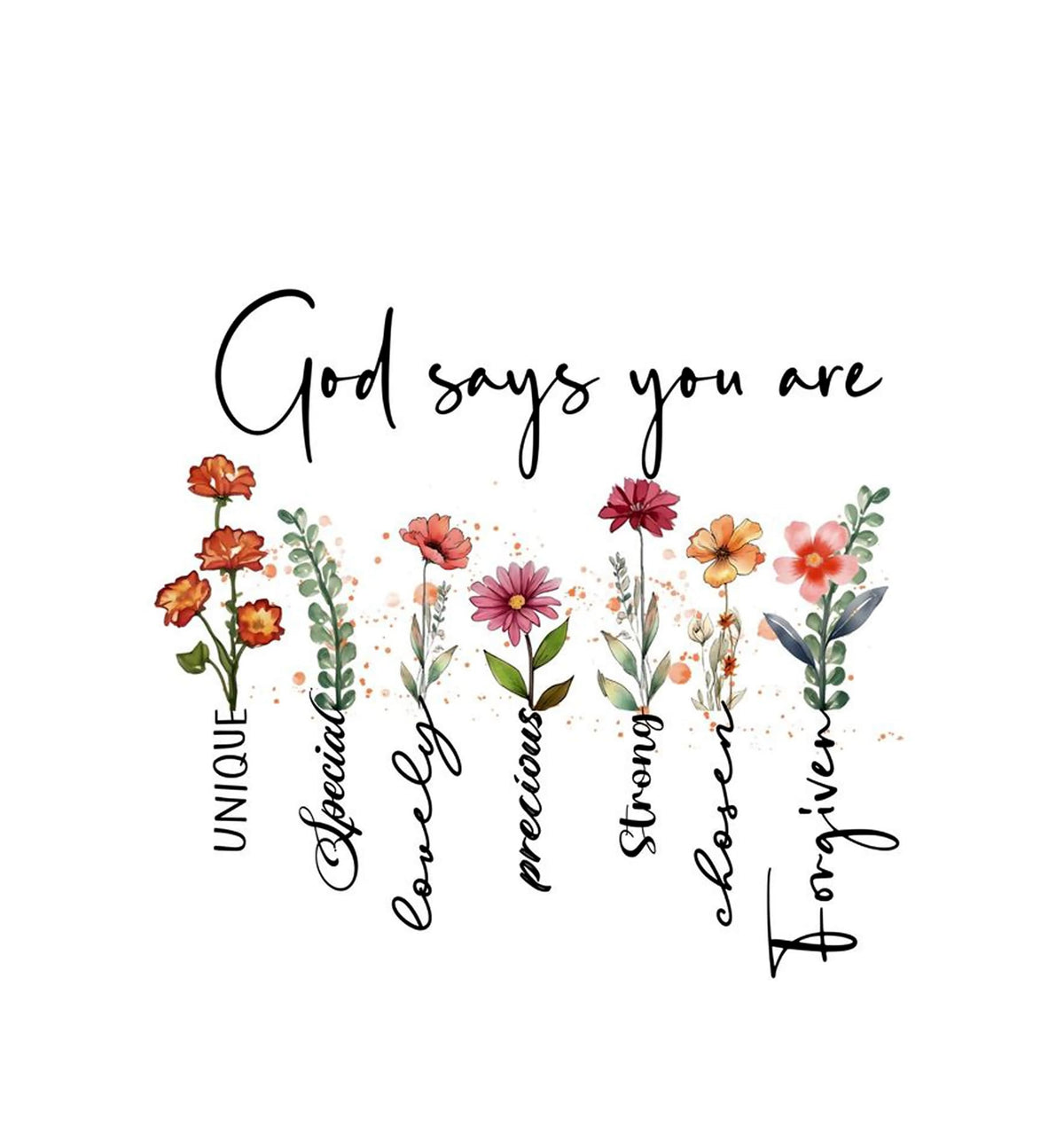 Heu “God Says You Are” Printed Canvas Tote Bag | Inspirational Christian Quote Cotton Shoulder Bag | Eco-Friendly Reusable Tote for Women