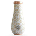 INDIAN ART VILLA Copper Gold Block Print Bedroom Bottle – Designer Drinkware, Stylish Copper Water Bottle for Home Use, Volume- 1500 ML