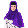 MyBatua Long Hijab in Breathable Soft Georgette large Head Wrap, Wholesale Price, 1pc Scarf HJ-020 (100x225 cm, Purple)