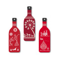 Artvibes Tribal Warli Art Decor Bottle shaped Wooden Wall Hanging | Living Room | Office | Cafe | Handcrafted Art | Wall Accent | Art Painting | Artworks Hangings | Gift Items (WH_9526N), Set of 3