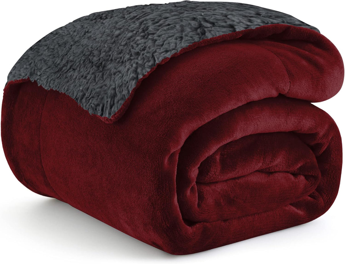 Homestan Sherpa Fleece AC Blanket for Winter, Single 60x90 inch Kafalo