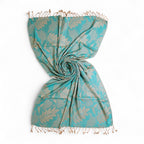 STOLE STUDIO Embellished Fancy Leaf Viscose Stole & Scarf