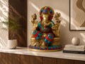ARTVARKO Ganesha Statue Ganesh Idol Brass with Inlay Work for Home Décor Living Room Office Murti Showpiece Religious Temple 7.5