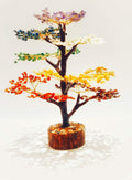 A P HOMES 7 Chakra Healing Gemstone Tree - Handcrafted Feng Shui Crystal Tree for Positive Energy, Wealth, and Balance | Meditation Decor, Reiki Healing, Home & Office Decor Gift (700 Beads)