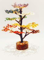 A P HOMES 7 Chakra Healing Gemstone Tree - Handcrafted Feng Shui Crystal Tree for Positive Energy, Wealth, and Balance | Meditation Decor, Reiki Healing, Home & Office Decor Gift (700 Beads)