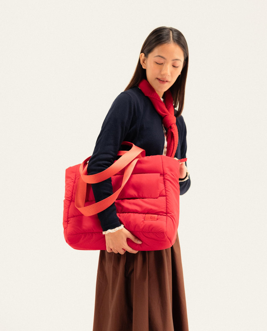DailyObjects Scarlet Wing City Tote for Girls and Women|Fits 13/14 inch Laptop|Magnetic Flap |Lightweight|Stylish Handbag|Zippered Spaciuos Compartment|For Office/Daily Use/Travel|Multi Slip Pockets