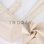 INDOZY Cotton Tote Bags Bulk Shopping Bag for Crafts, DIY Reusable Grocery Bag, 15 X 17 Inch Set of 5 Bags