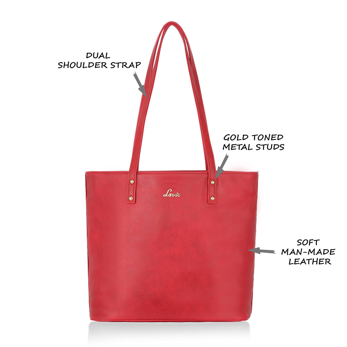 Lavie Women's Pavo Large Tote Bag Red Ladies Purse Handbag