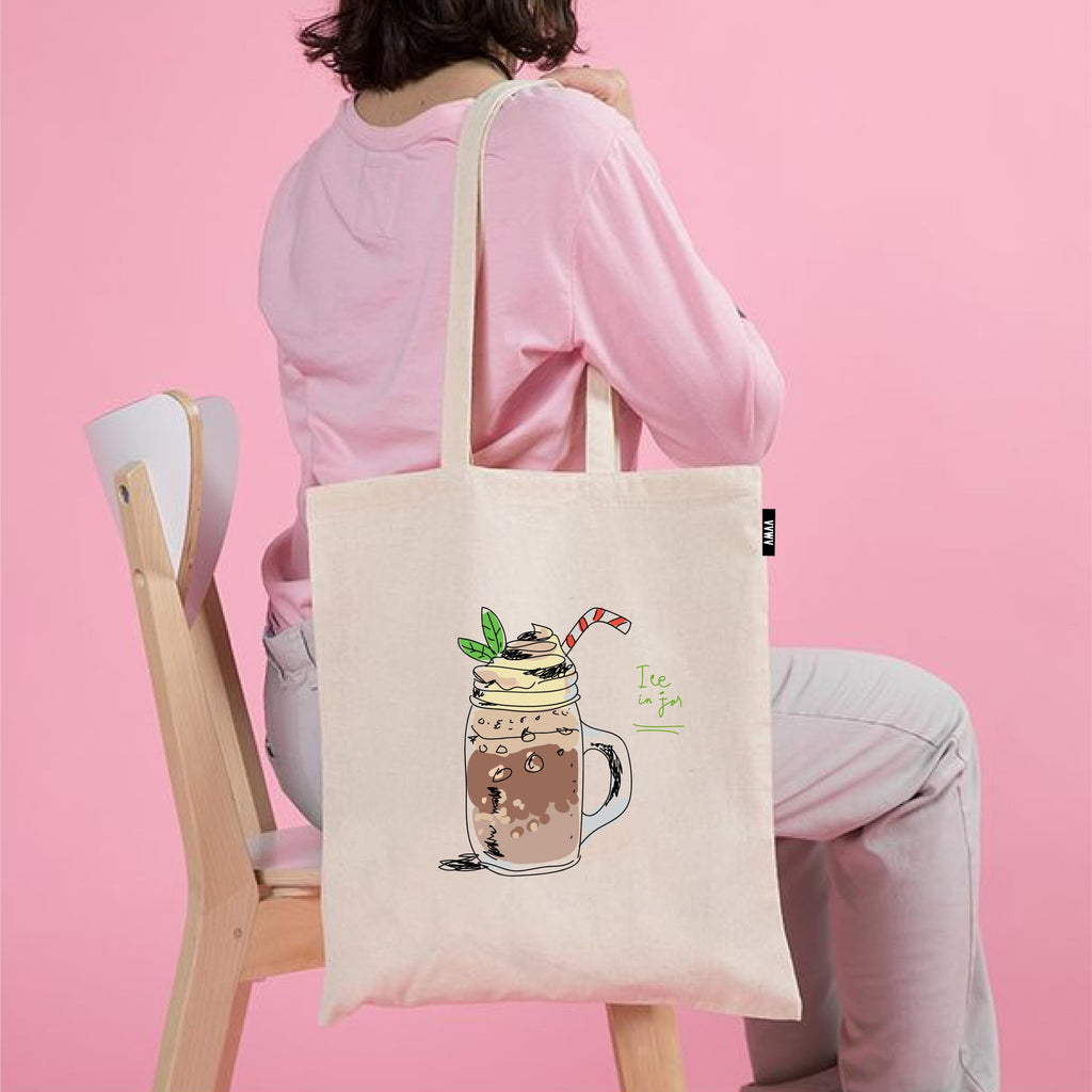 VVWV Printed Tote Bag | 100% Organic Cotton Shopping | Grocery | Tote Bag | Women Office College Grocery,Vegetable Bags Market, Canvas Bag 15kgs Capacity (13 x 15.7 Inch)