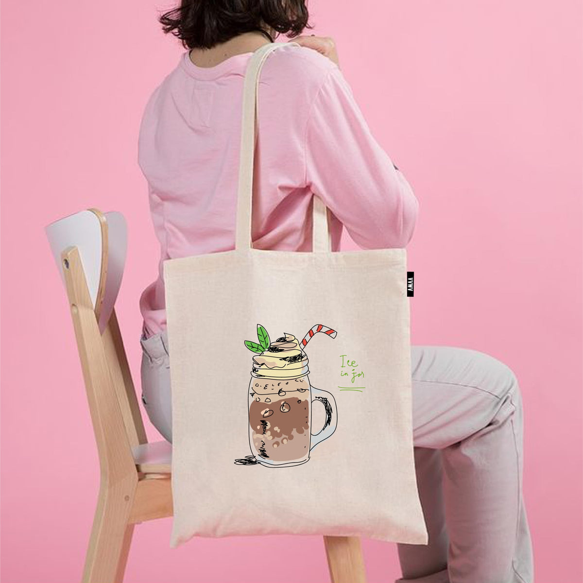 VVWV Printed Tote Bag | 100% Organic Cotton Shopping | Grocery | Tote Bag | Women Office College Grocery,Vegetable Bags Market, Canvas Bag 15kgs Capacity (13 x 15.7 Inch)